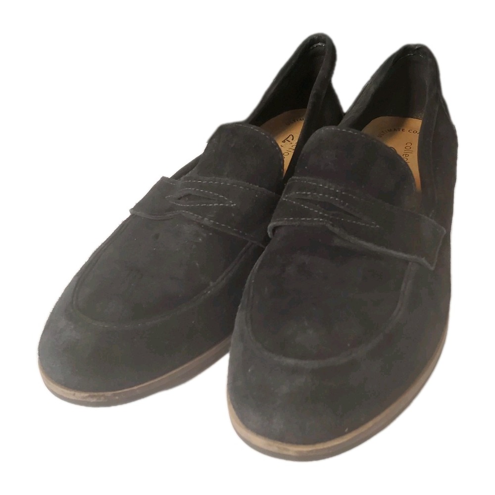 Collection by Clarks Loafer Women's Size 7 M Black Suede Leather‎ Classic Style